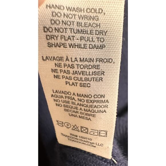 Thakoon Wool Sweater Mini Dress Women's Sz S Midnight Navy Blue Crewneck Preppy - Picture 11 of 16